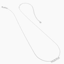Load image into Gallery viewer, Mama Diamond Necklace In Sterling Silver or Gold Plated Sterling Silver
