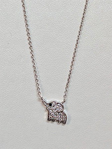 Rose Gold Crystal Elephant Necklace