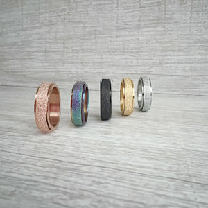 Stainless Steel Fidget Spinner Rings