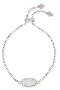 Kendra Scott Silver Elaina Bracelet In Iridescent Drusy