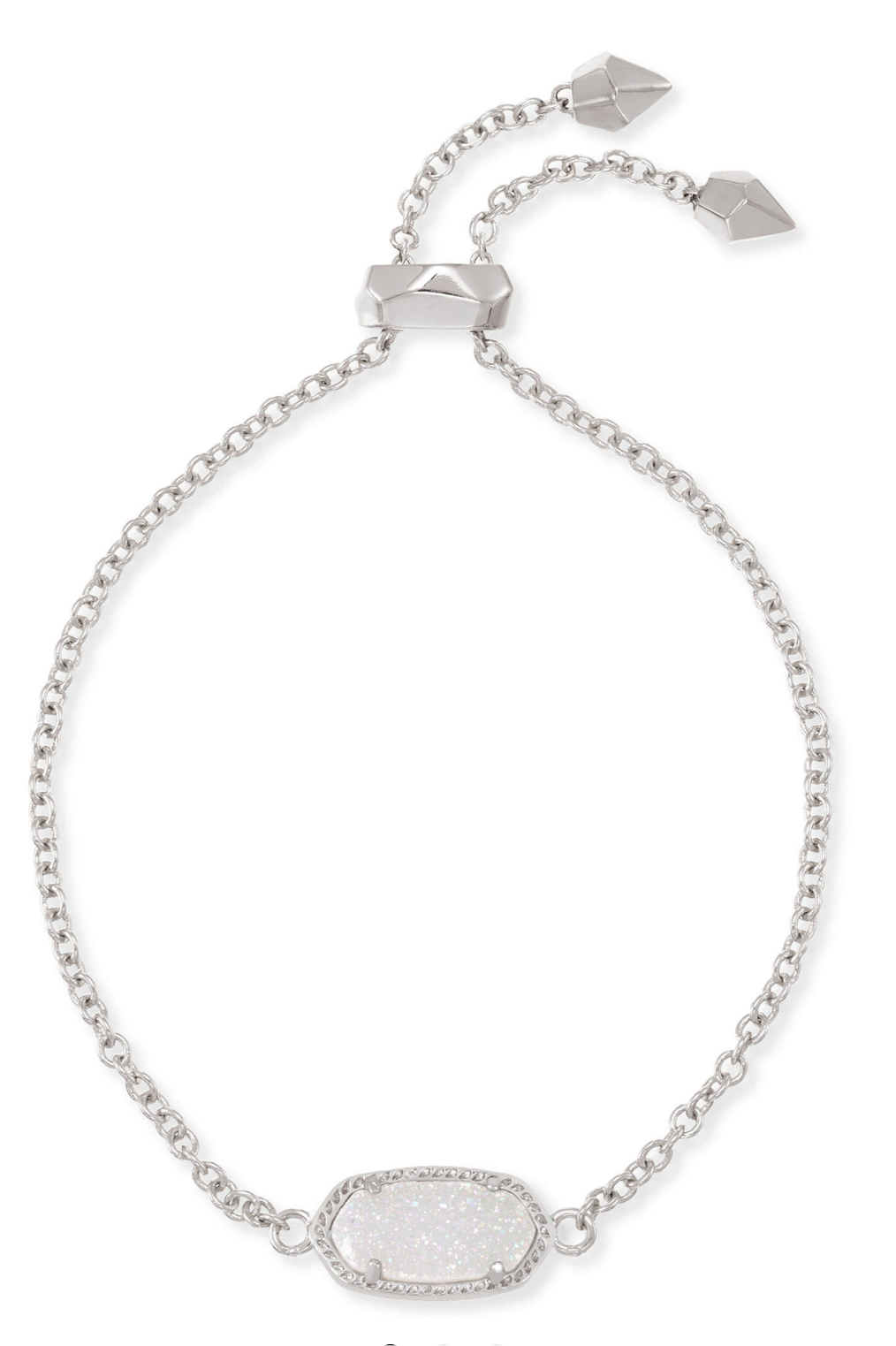 Kendra Scott Silver Elaina Bracelet In Iridescent Drusy