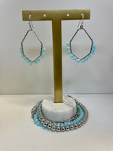 Load image into Gallery viewer, Blue Beaded Earrings or Bracelet
