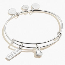 Load image into Gallery viewer, Alex and Ani Meow Duo Charm Bracelet In Silver
