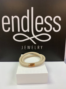 Endless Jewelry Nude Leather Double Wrap Bracelet
