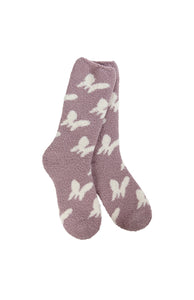 Butterfly Cozy Crew Socks