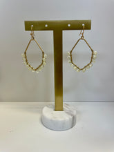 Load image into Gallery viewer, Iridescent Beaded Earrings Ivory
