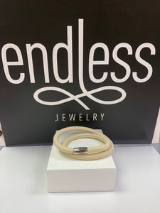 Endless Jewelry Nude Leather Double Wrap Bracelet