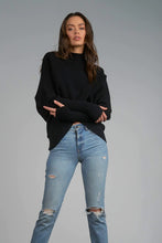 Load image into Gallery viewer, Elan Black Keegan Criss Cross Front Sweater - 50% OFF!
