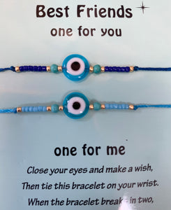 Friendship Evil Eye Bracelets Set of 2