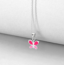 Load image into Gallery viewer, Girl’s Sterling Silver Butterfly Necklace
