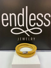 Load image into Gallery viewer, Mustard Yellow Endless Jewelry Leather Bracelet
