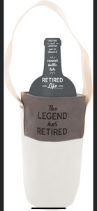 “The Legend has Retired” Wine Bag