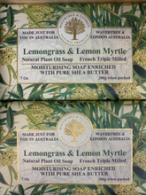 Load image into Gallery viewer, Lemongrass &amp; Lemon Myrtle Organic Shea Butter Bar Soap
