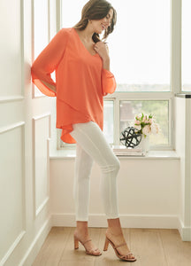 Bell Sleeve Top in Coral or Fuchsia -50% OFF!