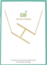Load image into Gallery viewer, Gold Sideways Initial Necklace
