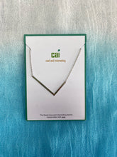 Load image into Gallery viewer, Silver Sideways Initial Necklace
