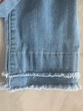 Load image into Gallery viewer, Skinny Ankle Denim Stretch Jeans with Fringe Bottom

