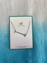 Load image into Gallery viewer, Silver Sideways Initial Necklace
