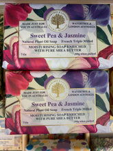 Load image into Gallery viewer, Sweet Pea &amp; Jasmine Organic Shea Butter Bar Soap
