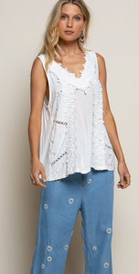 Ivory Floral Embroidered Top